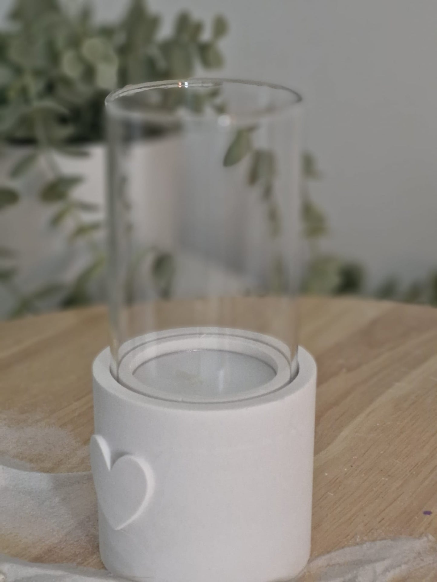Silikonform Kerzenhalter für Teelicht oder Stabkerze mit Windlicht