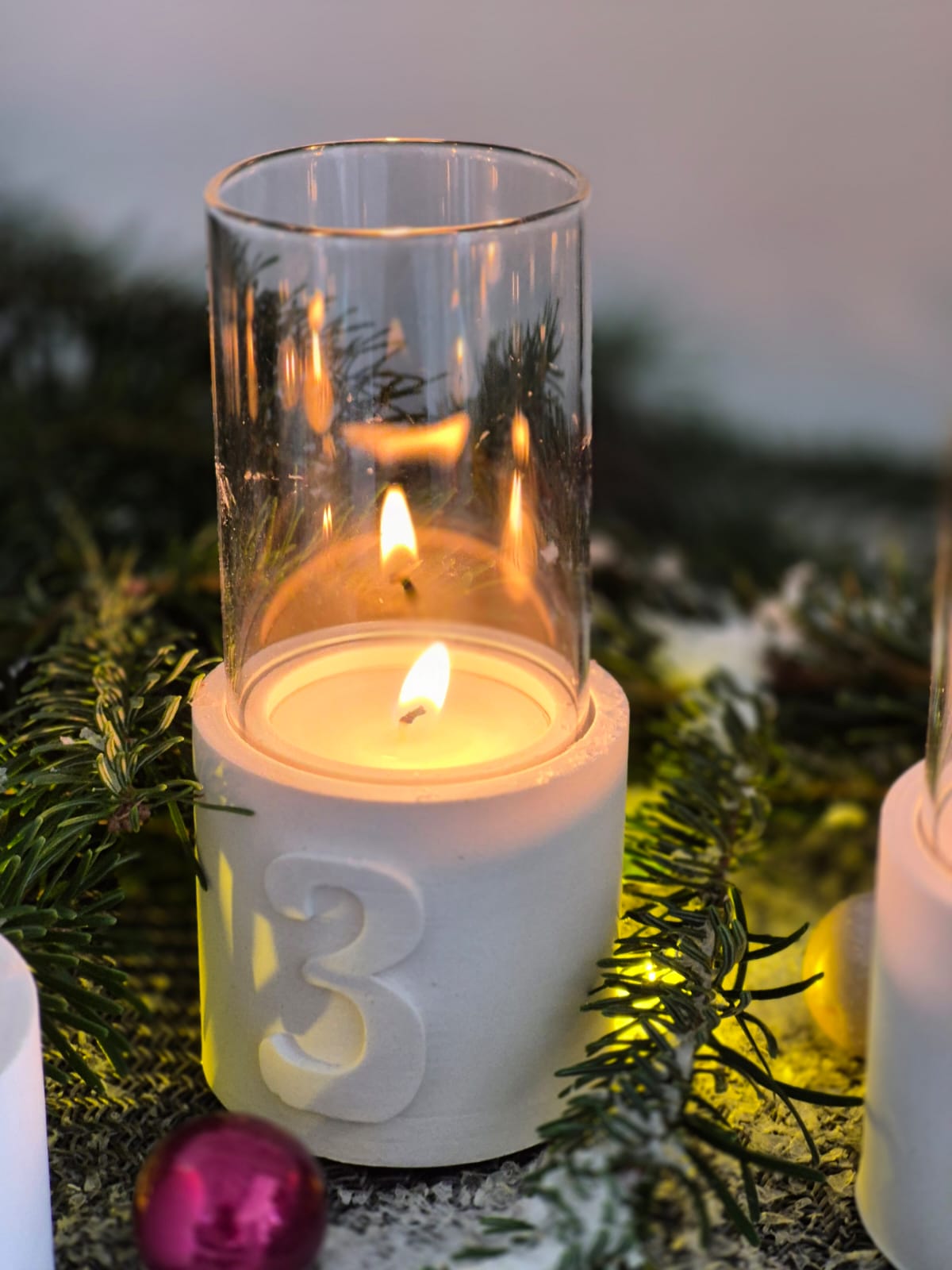 Silikonform Kerzenhalter Adventskranz 1 bis 4