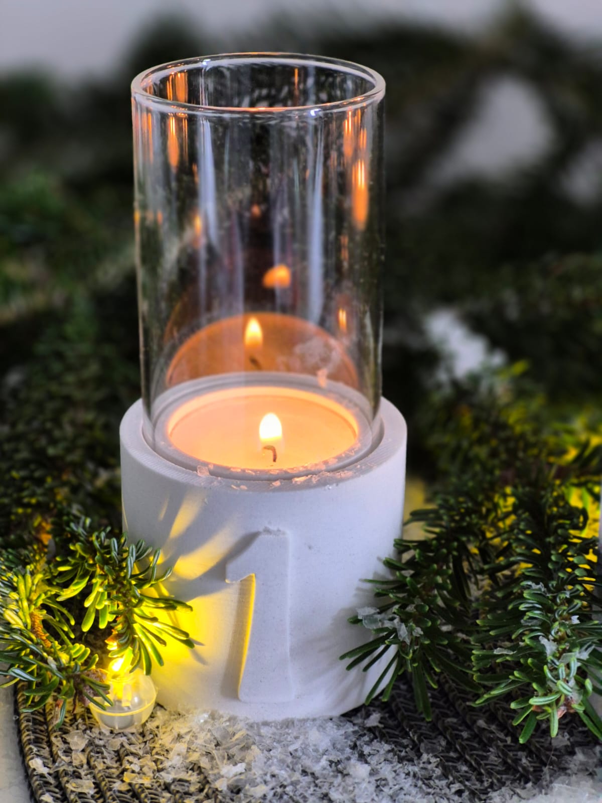 Silikonform Kerzenhalter Adventskranz 1 bis 4