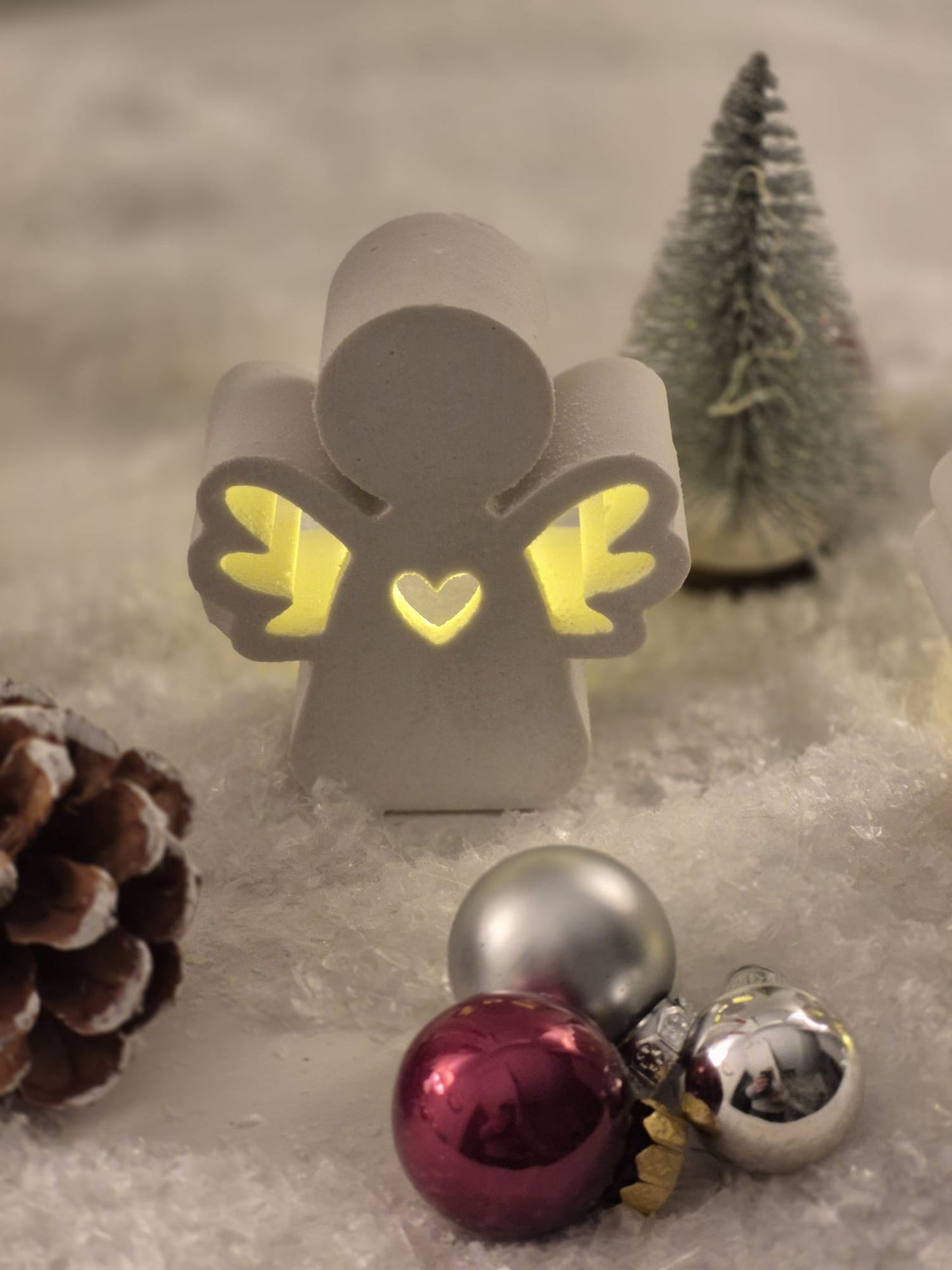 MINI Engel Herz Silikonform für Ballonlicht