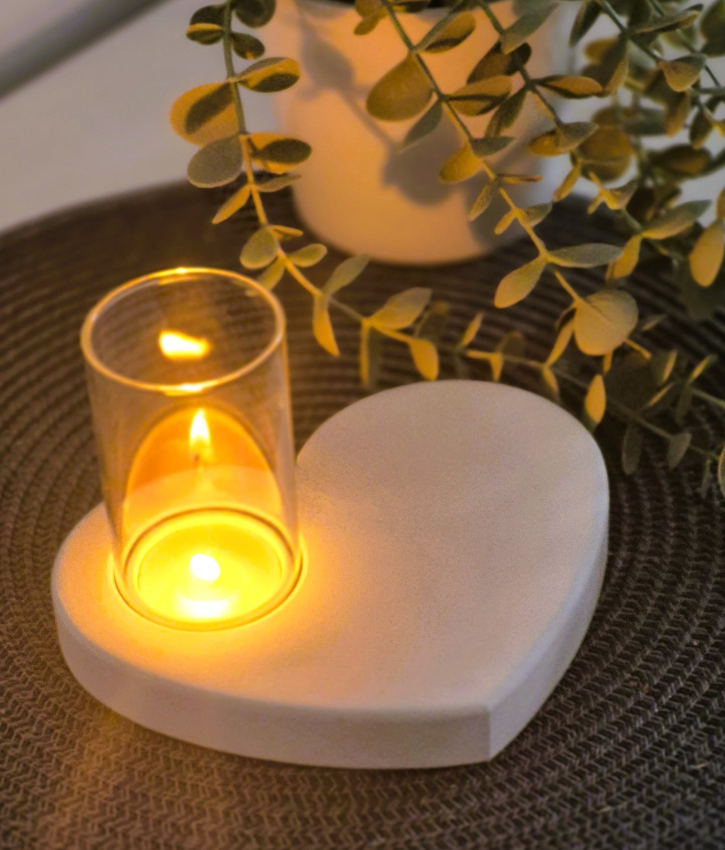 Herzteller groß für Teelicht und Windlichtglas