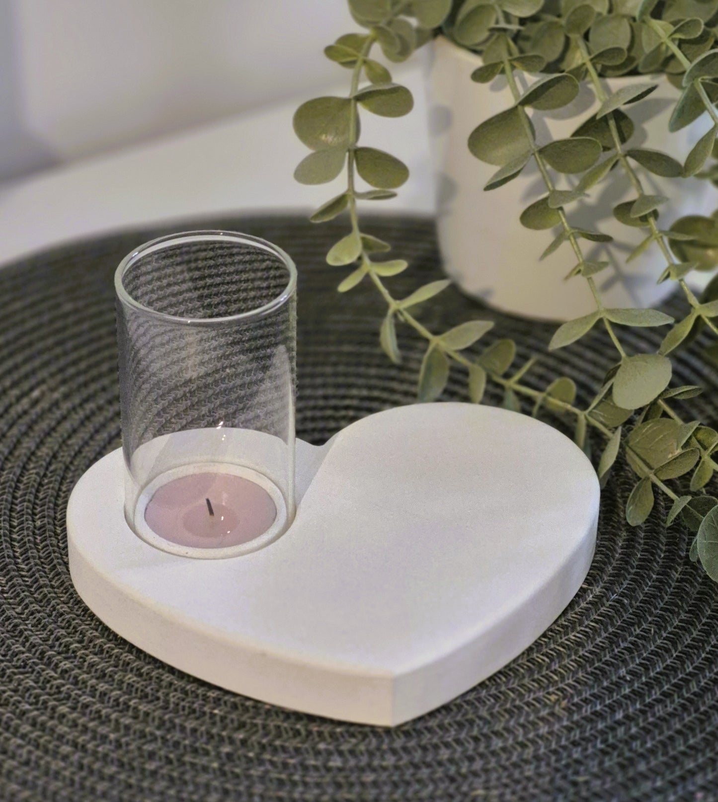 Herzteller groß für Teelicht und Windlichtglas