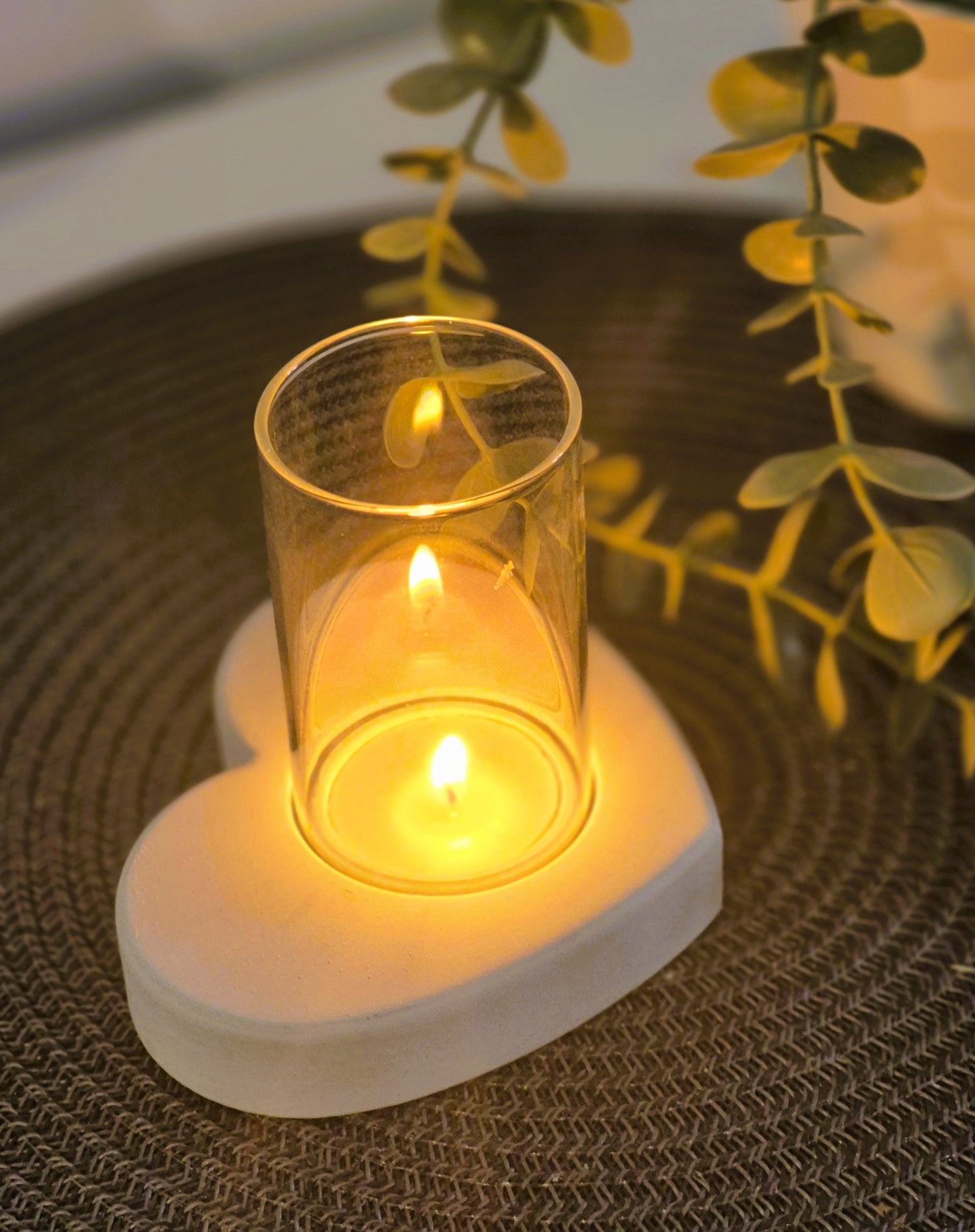 Herzteller klein für Teelicht und Windlichtglas