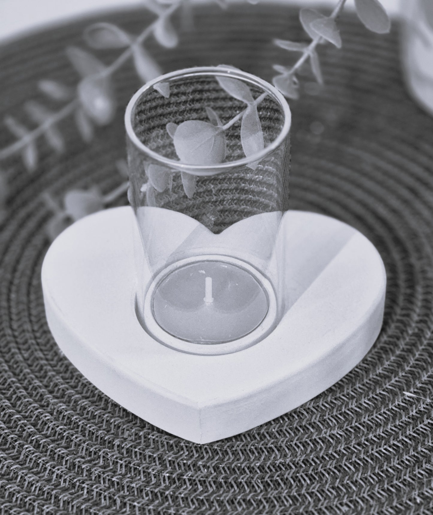 Herzteller klein für Teelicht und Windlichtglas