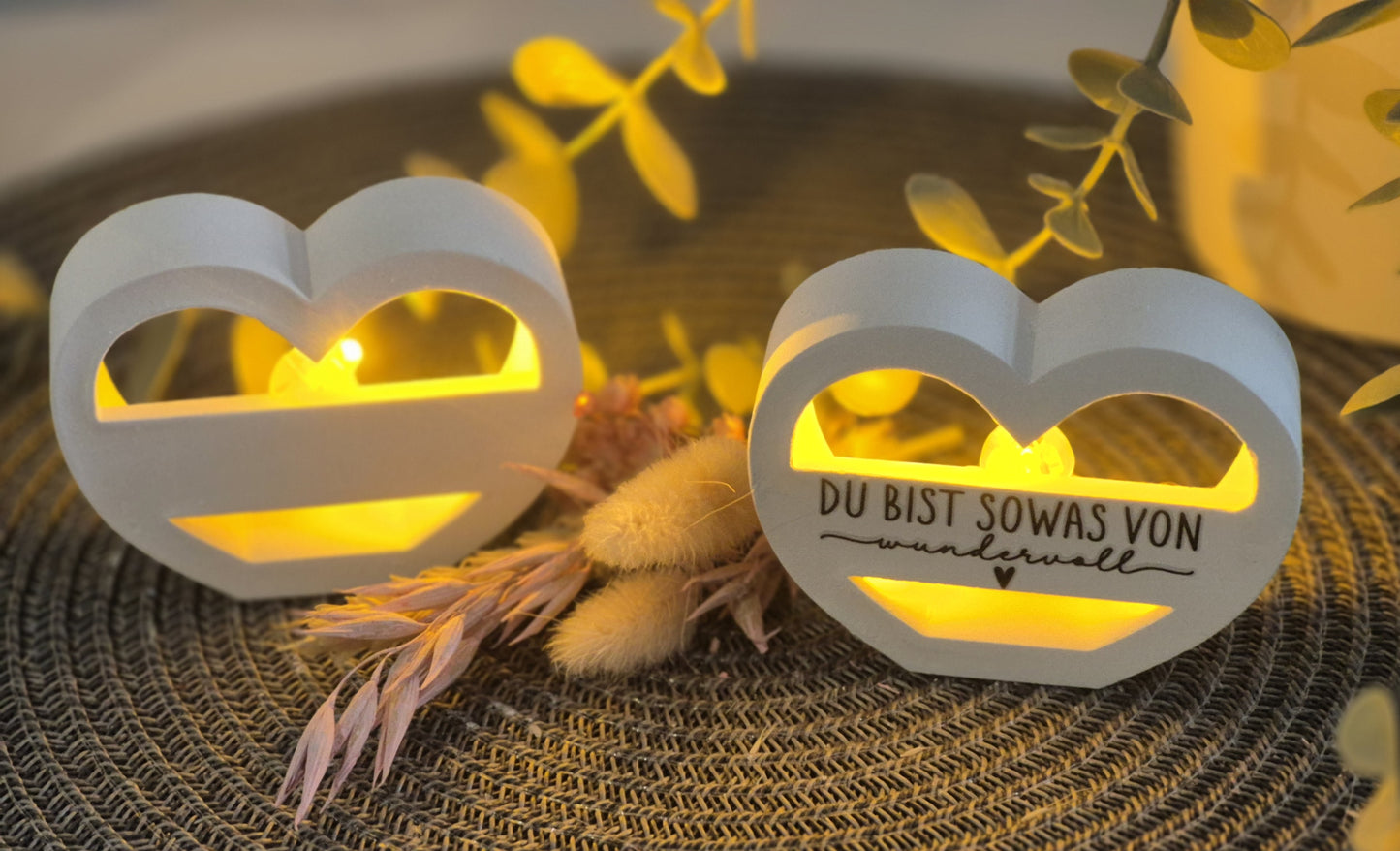 Herz für kleine Botschaften als Ballonlichtform