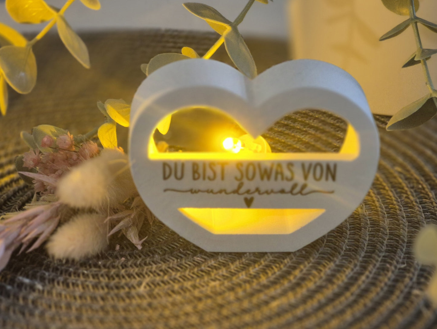 Herz für kleine Botschaften als Ballonlichtform