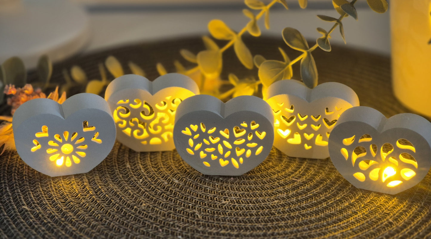 Silikonformen Lichtherzen für Ballonlichter verschiedene Varianten