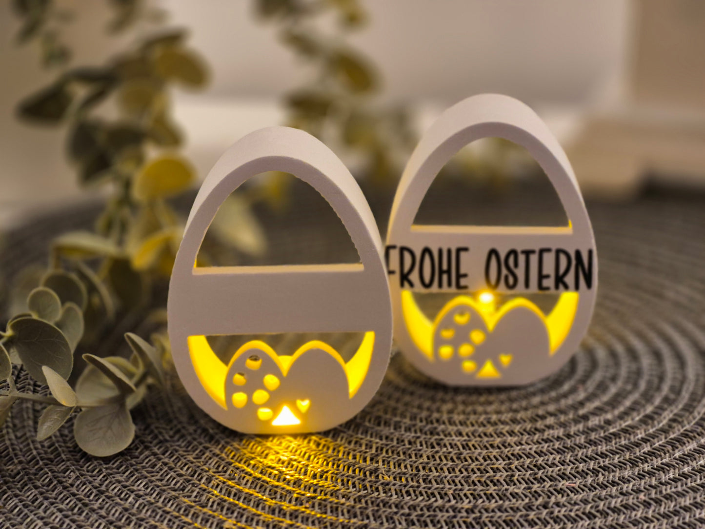 Silikonform Osterei für kleine Botschaften als Ballonlichtform