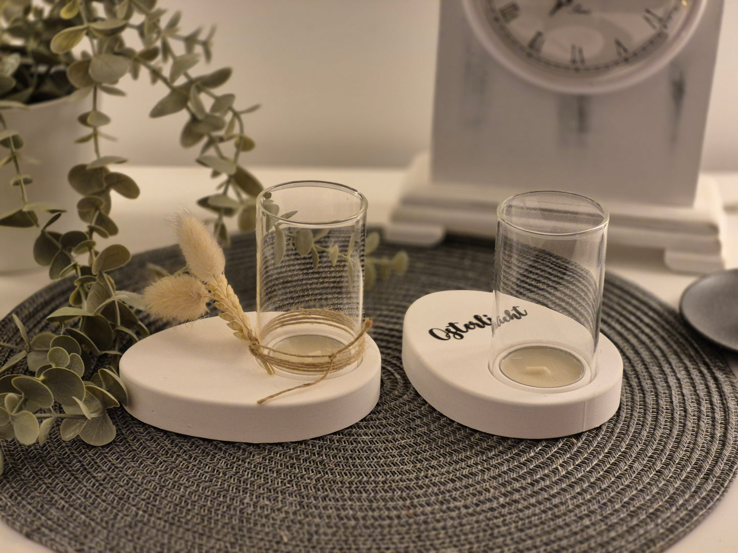 Silikonform Teller in Eiform für Teelicht und Windlichtglas
