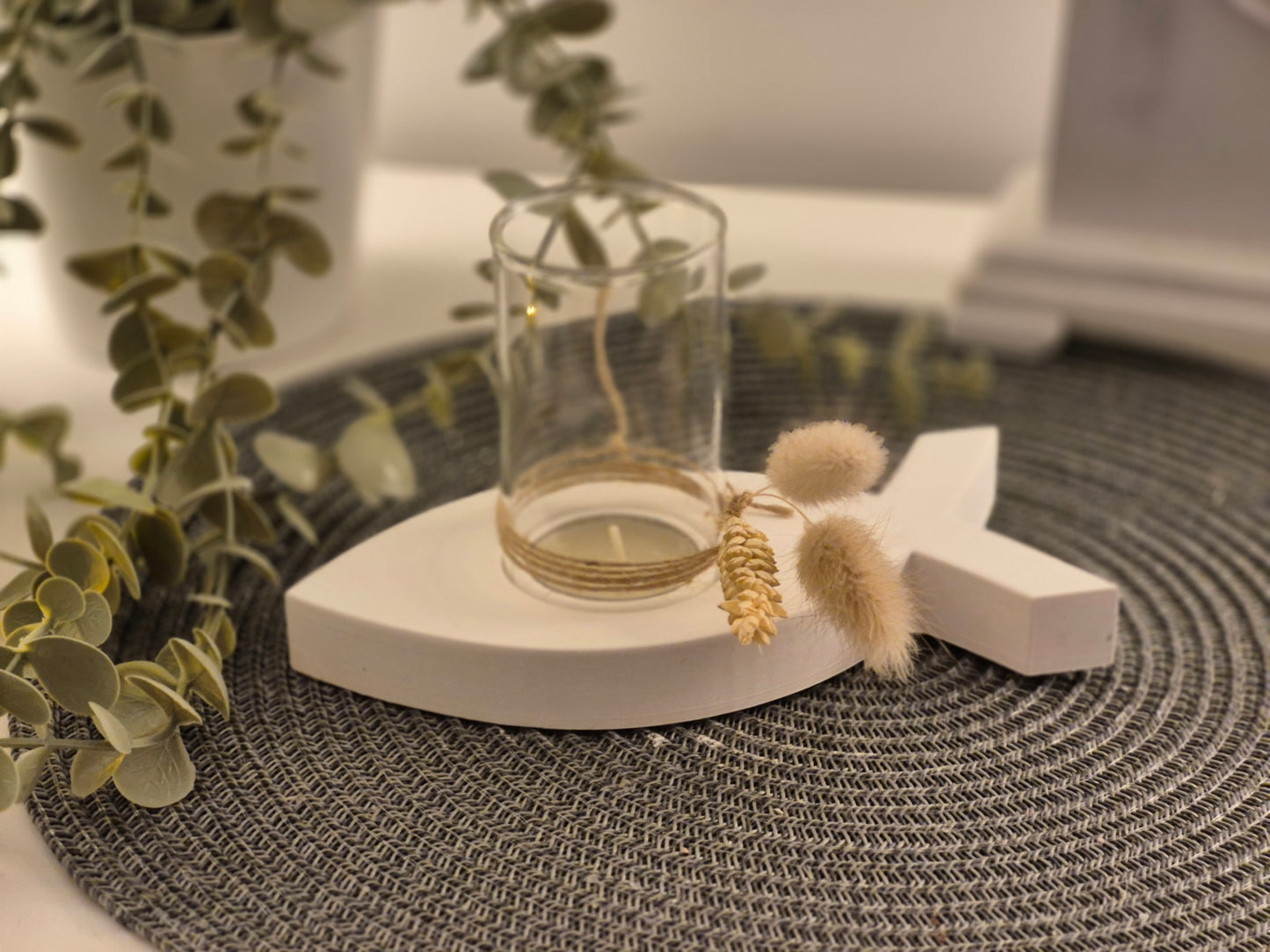 Silikonform Fischteller für Teelicht und Windlichtglas