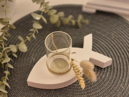 Silikonform Fischteller für Teelicht und Windlichtglas