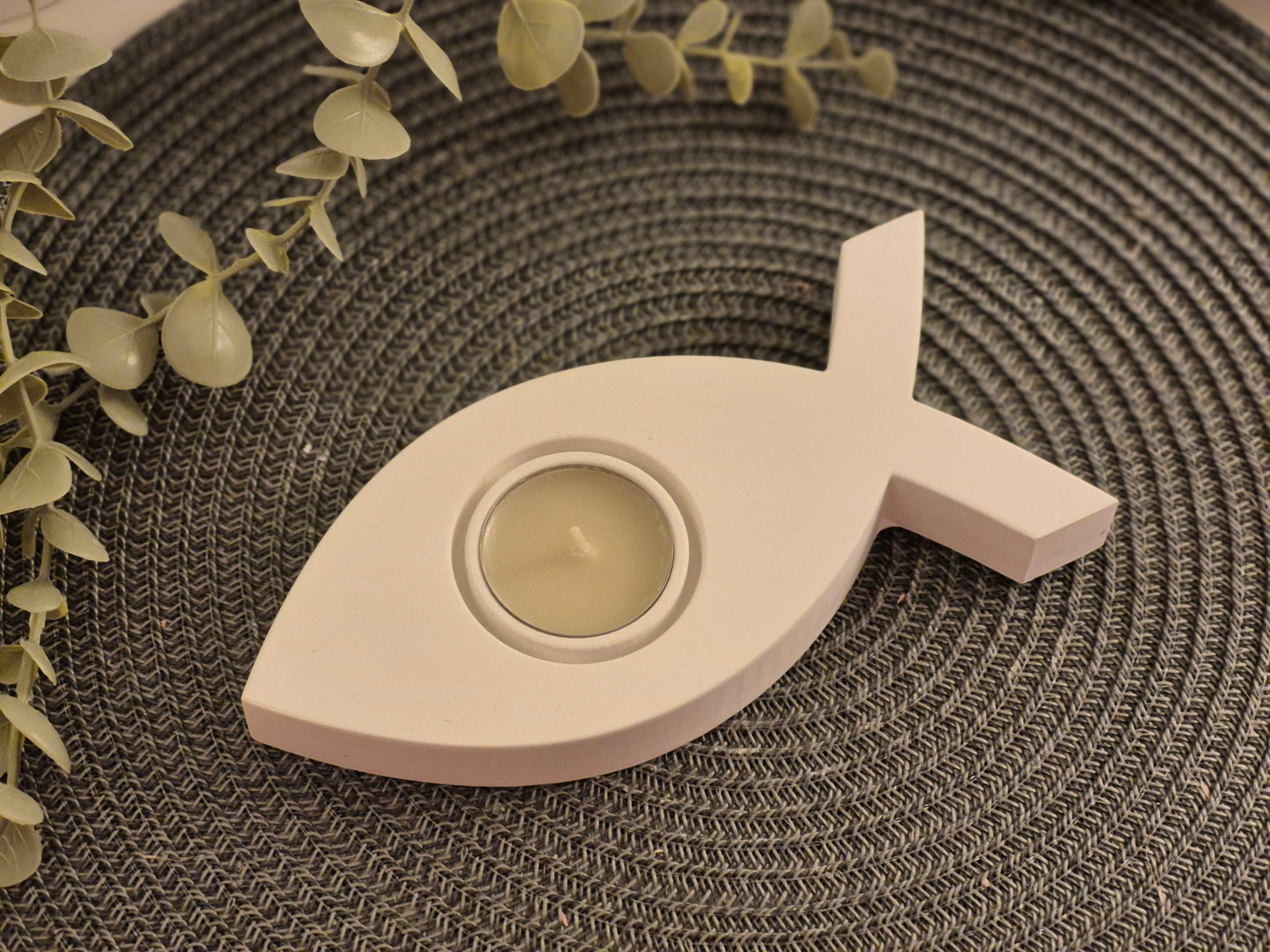 Silikonform Fischteller für Teelicht und Windlichtglas