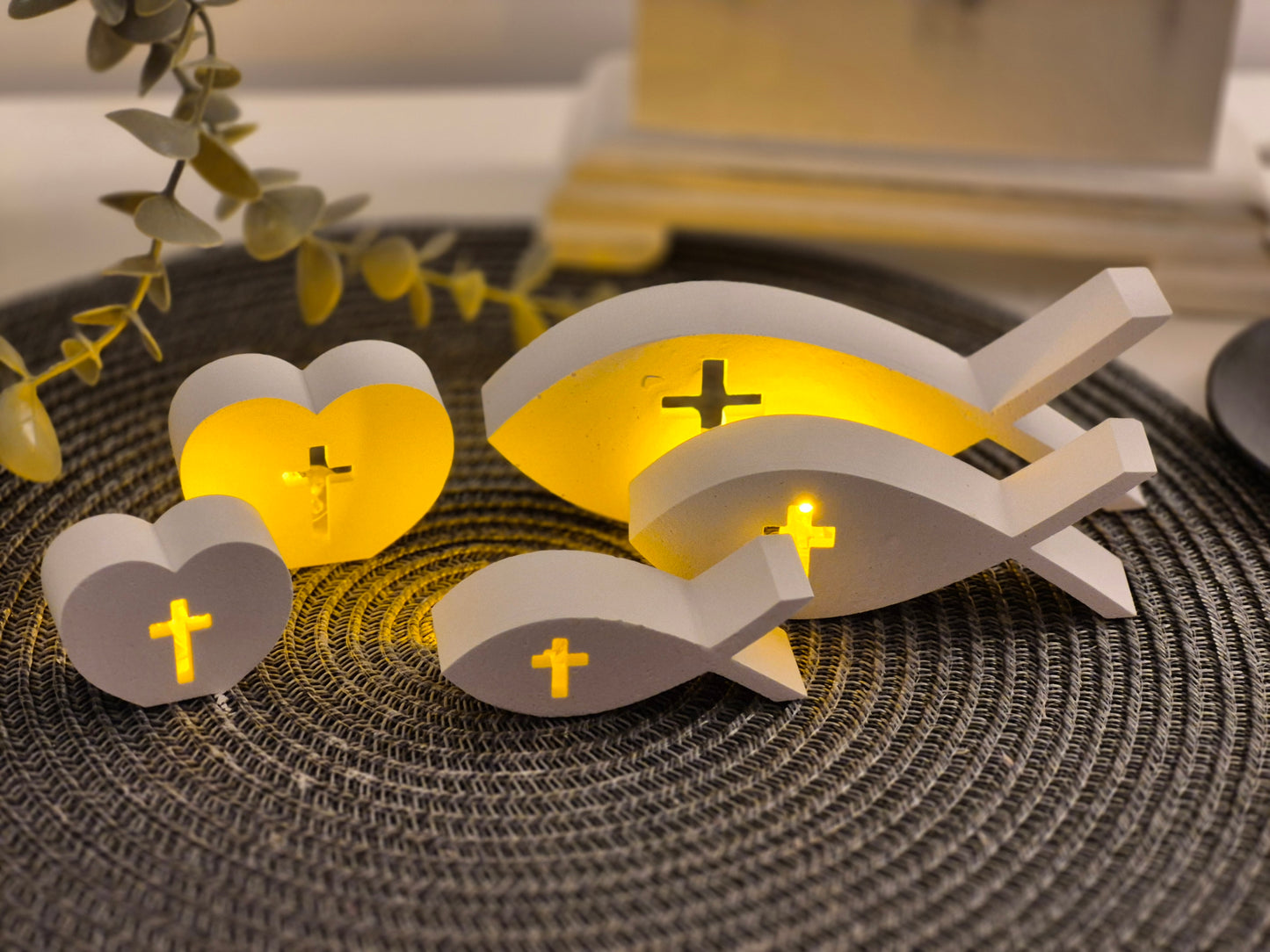 Silikonformen Fische Konfirmation, Kommunion für Ballonlicht