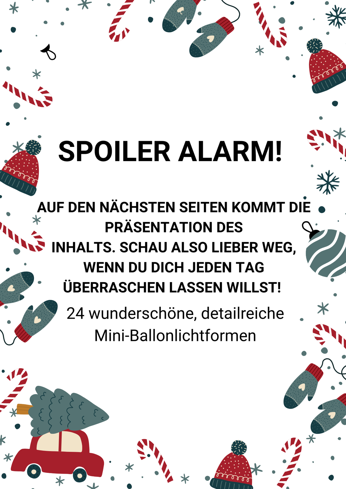 Adventskalender Silikonformen Minis 2026