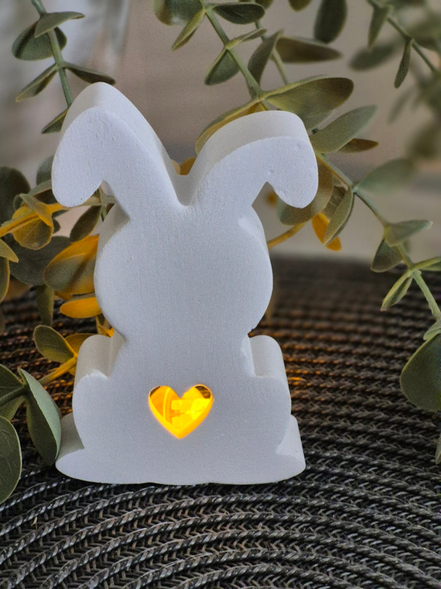Silikonform Puschelhase Hansi und Herzhase Anni für Ballonlichter