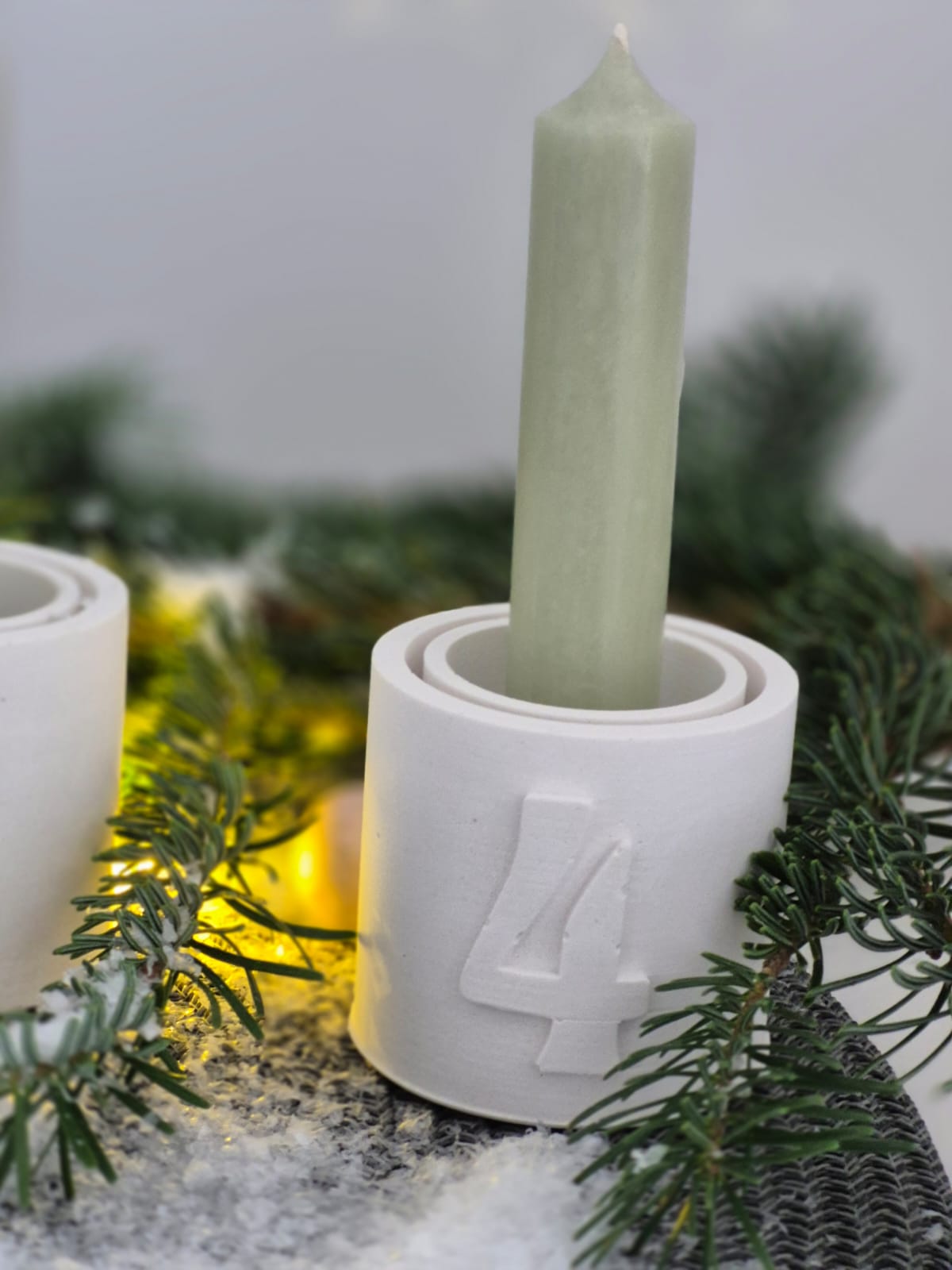 Silikonform Kerzenhalter Adventskranz 1 bis 4