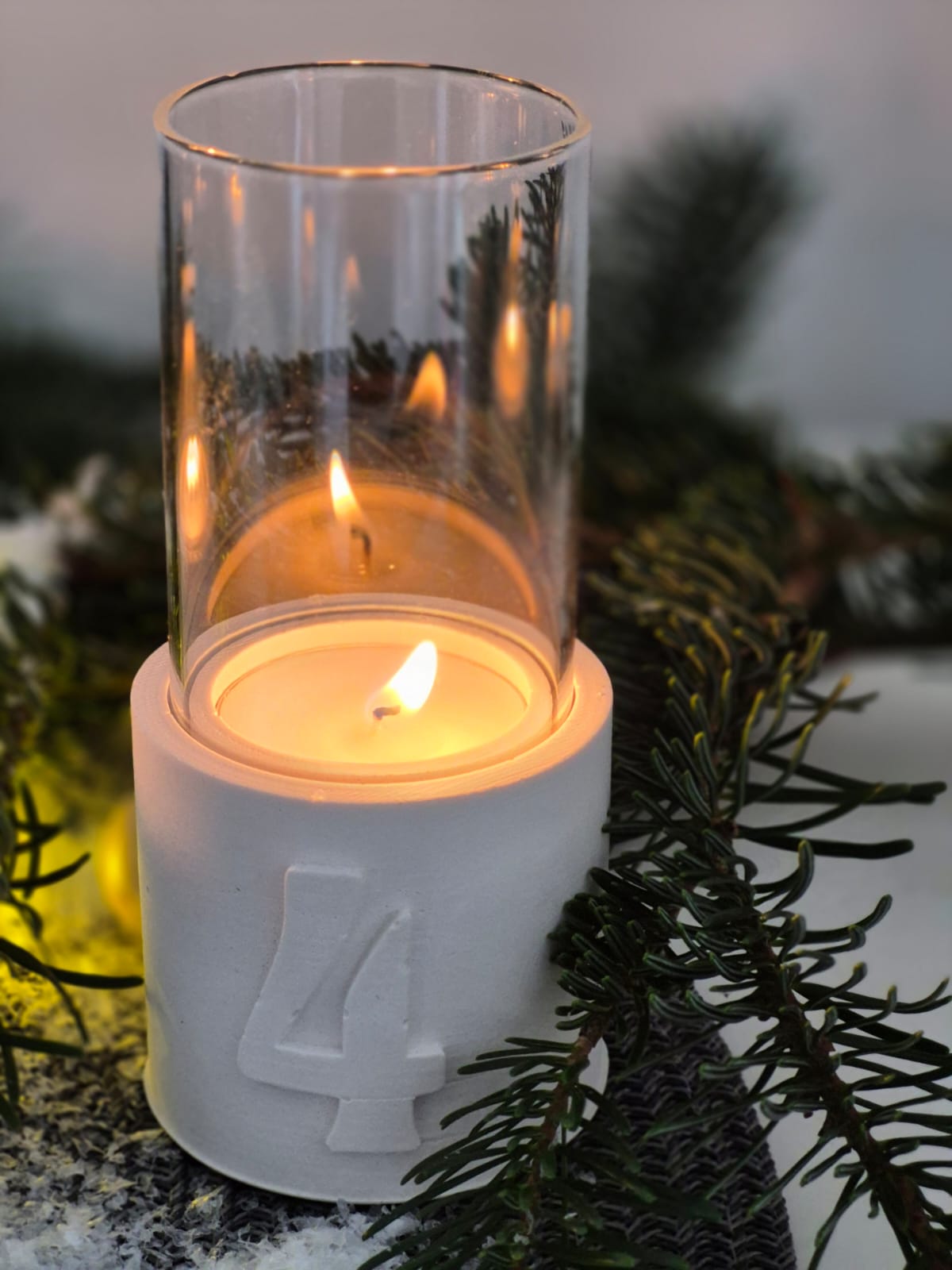Silikonform Kerzenhalter Adventskranz 1 bis 4