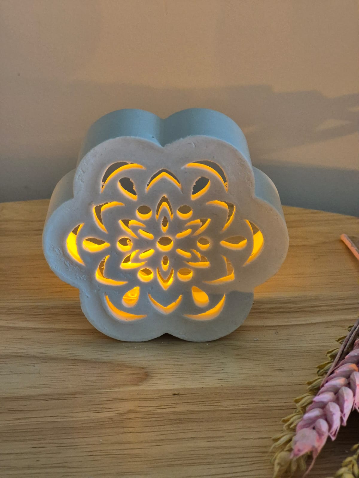 Silikonform Herbstblumen im Mandaladesign für Ballonlicht