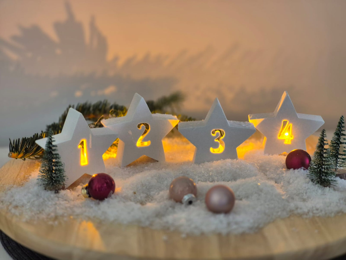 Silikonformen Sternset 1 bis 4 für Ballonlichter