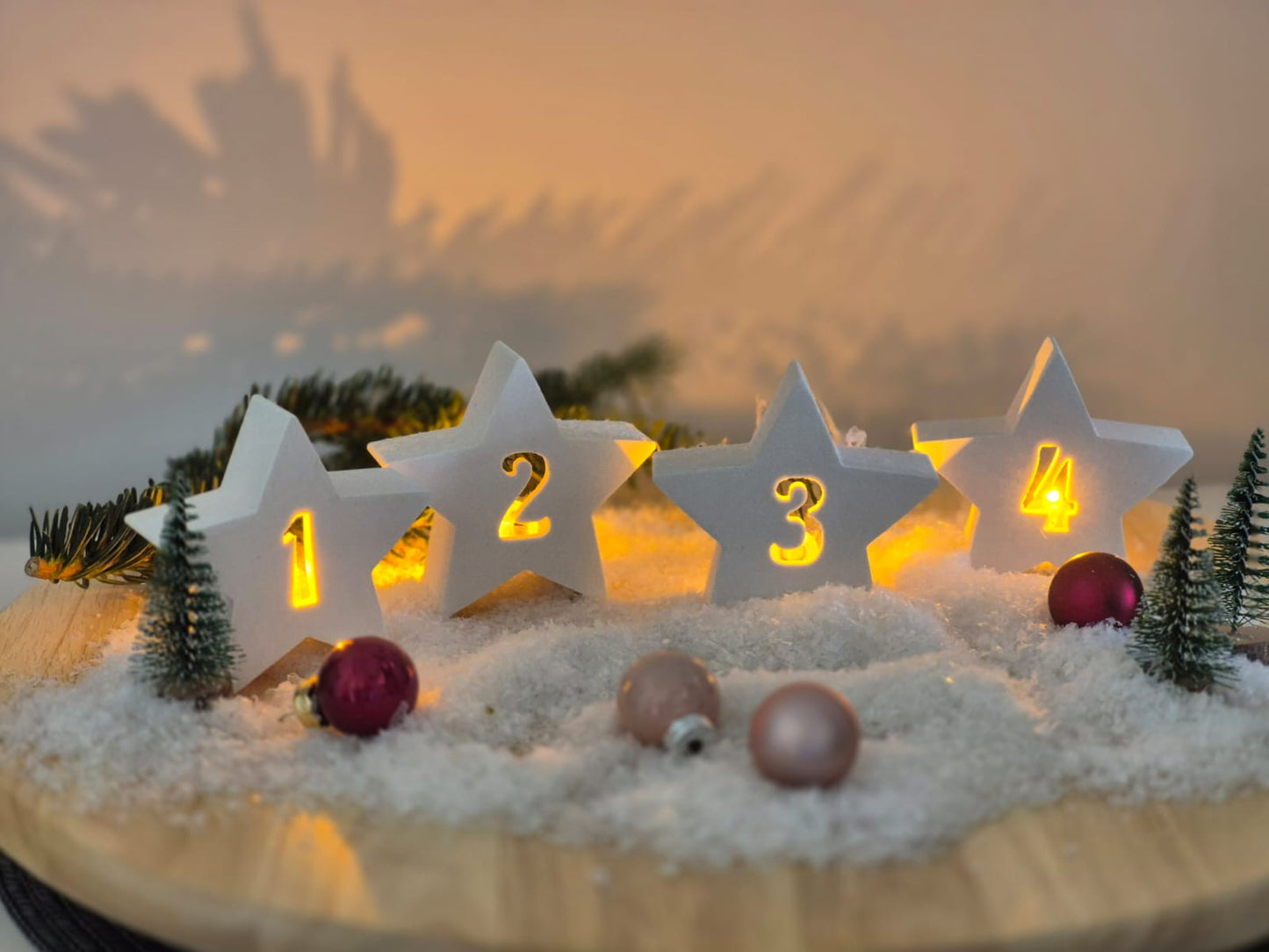 Silikonformen Sternset 1 bis 4 für Ballonlichter