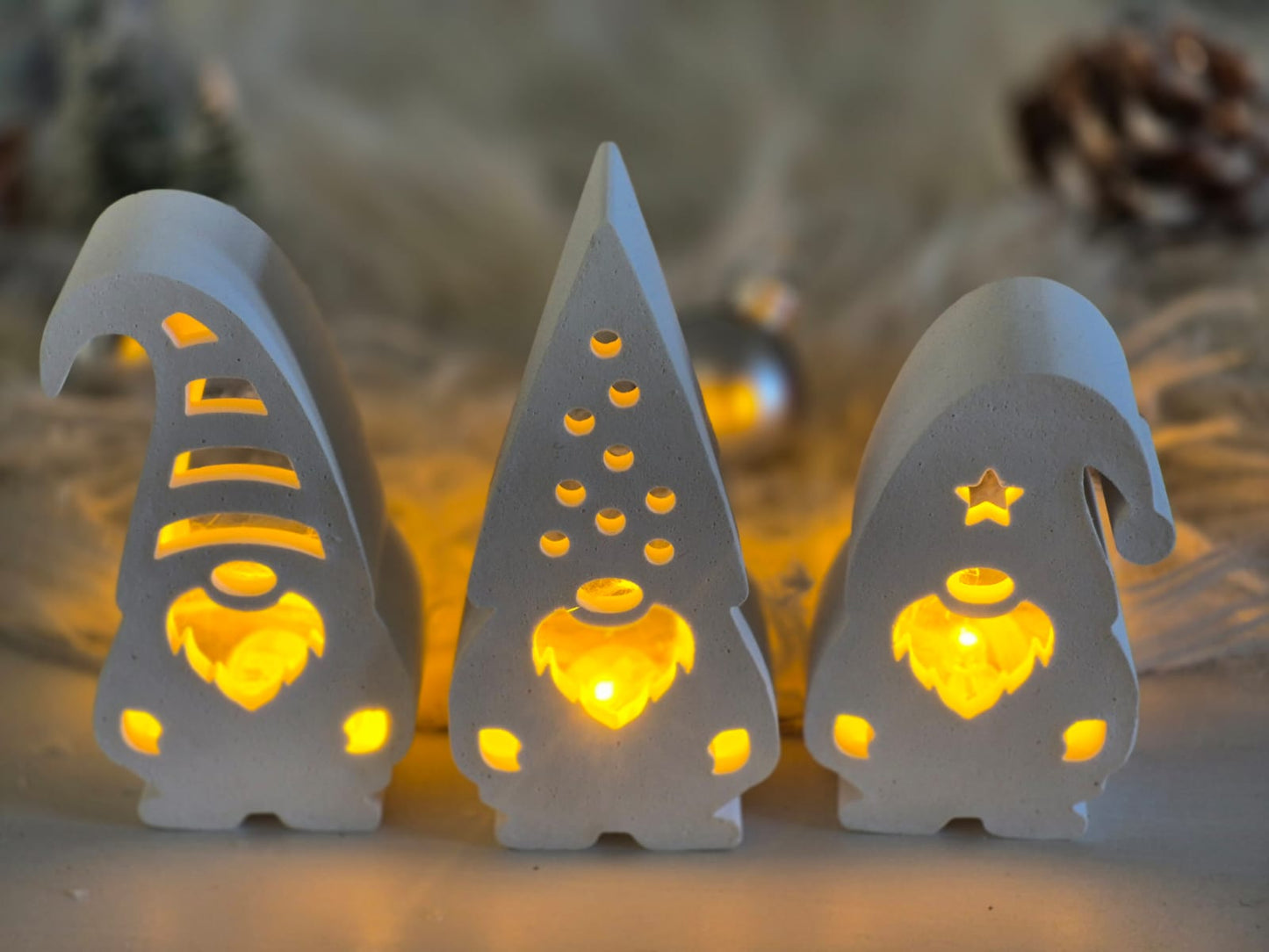 Silikonform Weihnachtswichtel für Ballonlicht