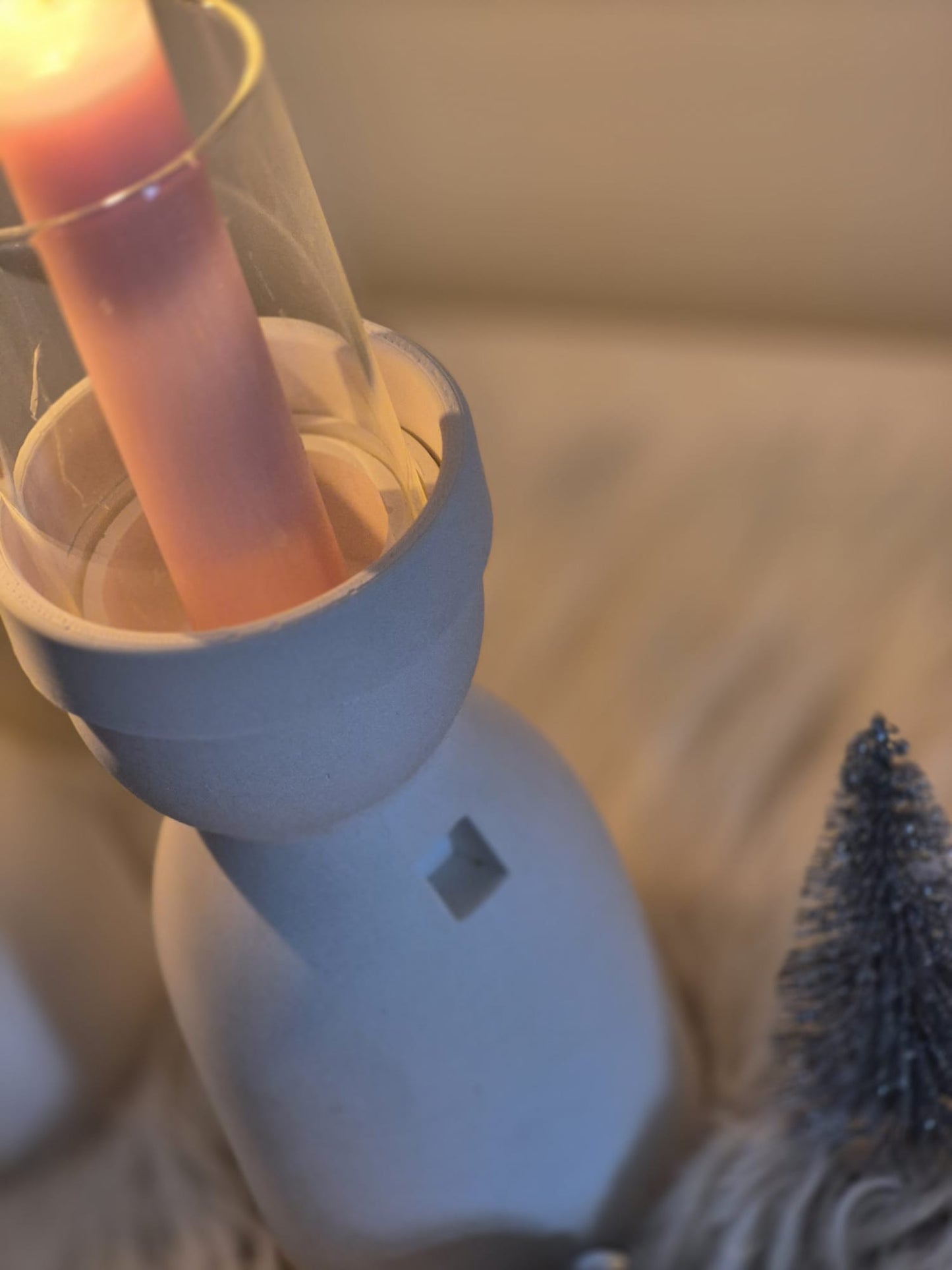 Silikonform Engel Kerzenhalter für Stab- und Teelichter mit Windlichtglasfunktion