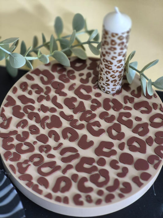 3D Druckdatei runder Kerzenteller für Stabkerze im Leodesign