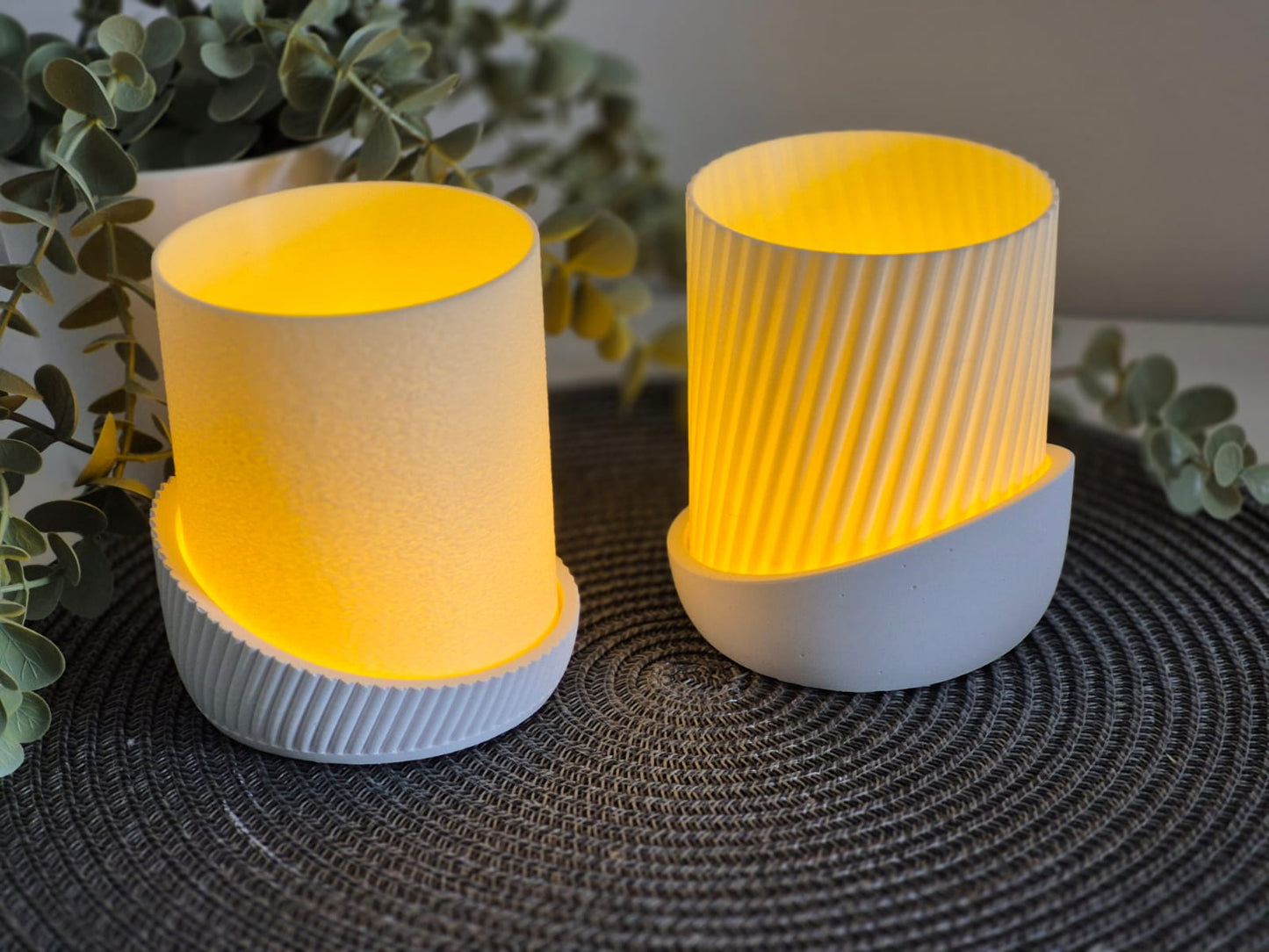 3D Druckdateien Windlicht - passt für "Schiefes Ding" Rille + Fuzzy