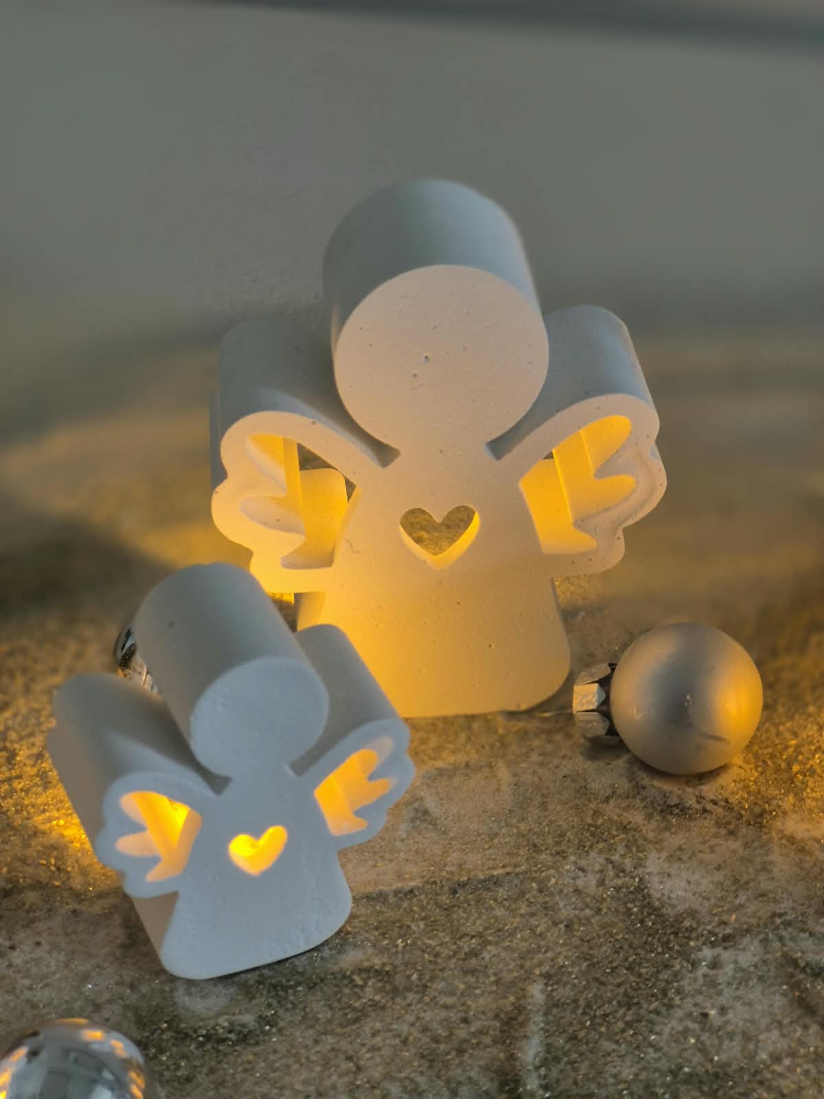 MINI Ballonlichtengel in Herz, Stern und Streifenform