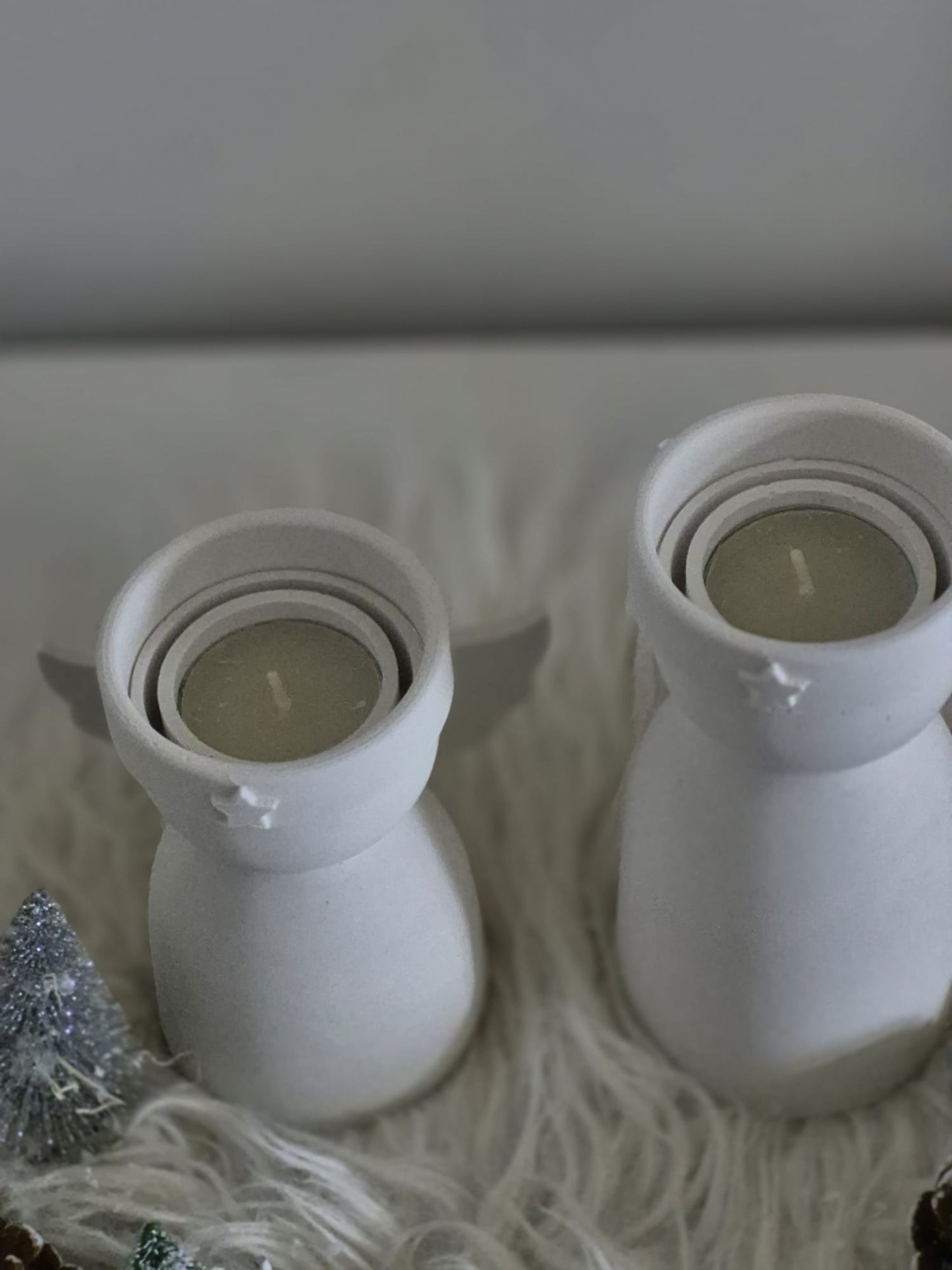 Silikonform Engel Kerzenhalter für Stab- und Teelichter mit Windlichtglasfunktion